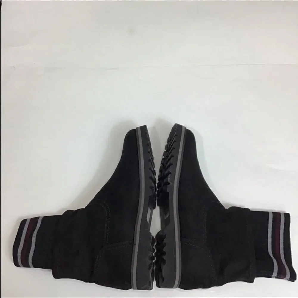 Tommy Hilfiger Black Pasilla Faux Suede Ankle Boots Size 9 1/2